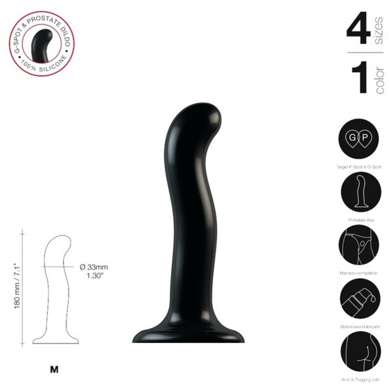 Dildo Estimulador Punto P/G Negro S