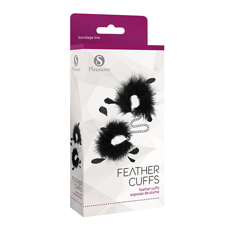 Feather Cuffs Negro