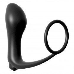 Plug Vibrador ASS-GASM Anillo Negro