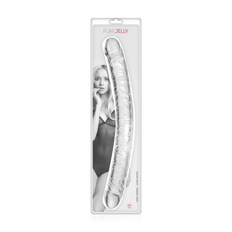 Dildo Doble Transparente 44 cm