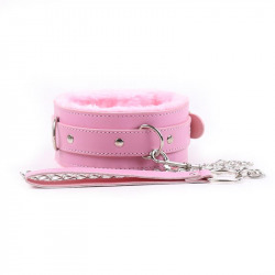 Collar con Correa Rosa